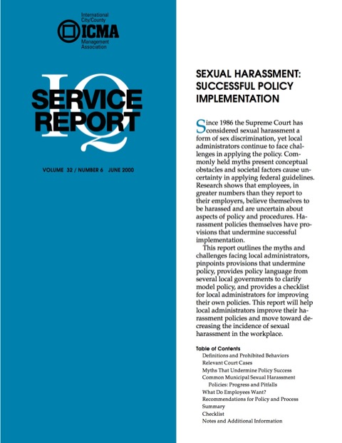 Cover image for book Sexual Harassment: Successful Policy Implementation