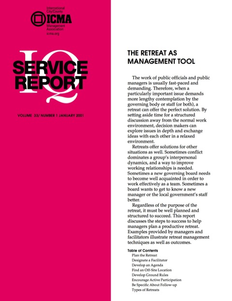 Cover image for book The Retreat As Management Tool
