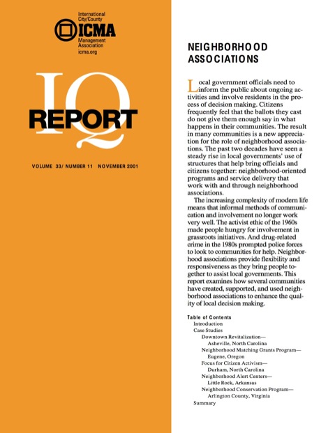 Cover image for book Neighborhood Associations