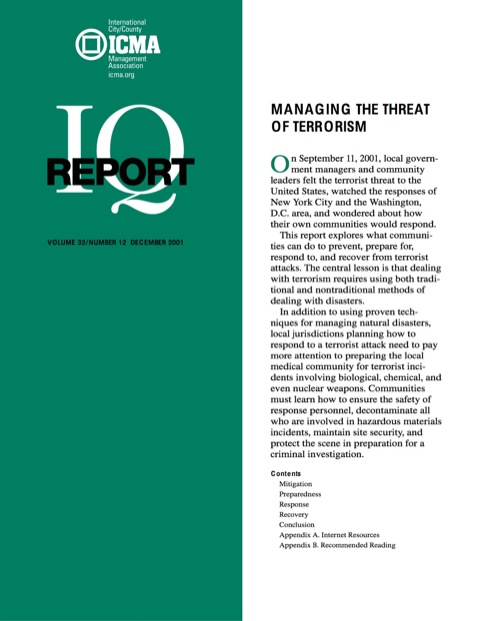 Cover image for book Managing the Threat of Terrorism