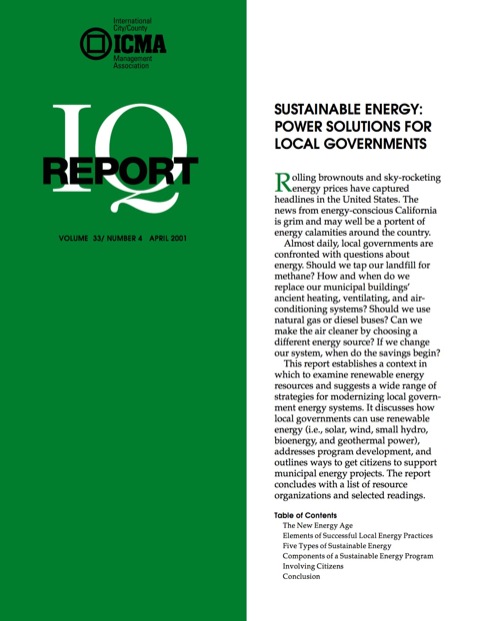 Cover image for book Sustainable Energy: Power Solutions for Local Governments