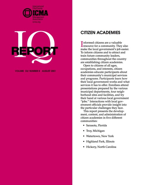 Cover image for book Citizen Academies