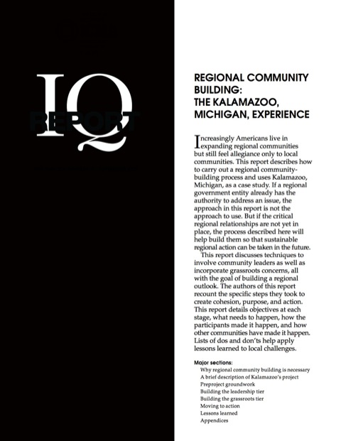 Cover image for book Regional Community Building: The Kalamazoo, Michigan, Experience