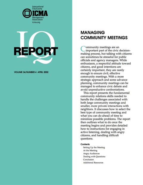 Cover image for book Managing Community Meetings