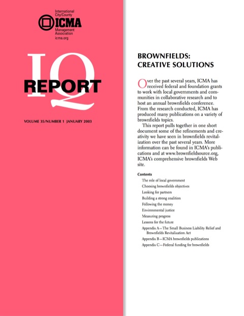Cover image for book Brownfields: Creative Solutions