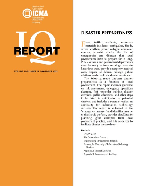 Cover image for book Disaster Preparedness