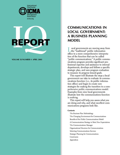 Cover image for book Communications In Local Government: A Business Planning Model