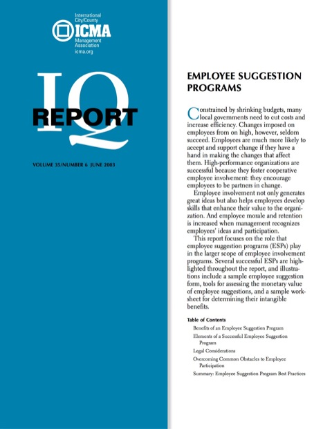 Cover image for book Employee Suggestion Programs