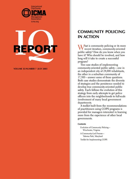 Cover image for book Community Policing In Action