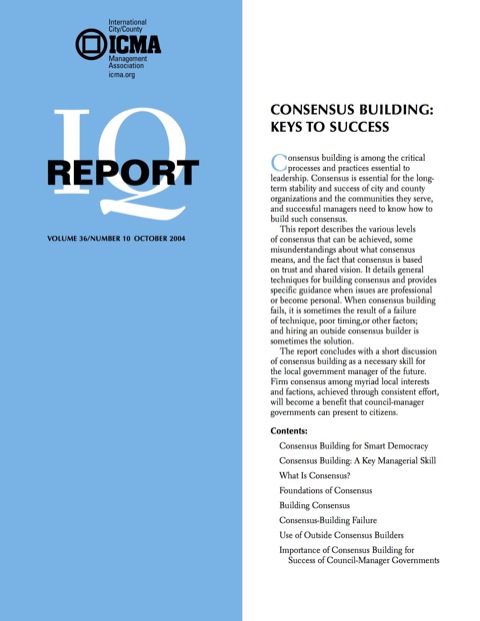Cover image for book Consensus Building: Keys to Success