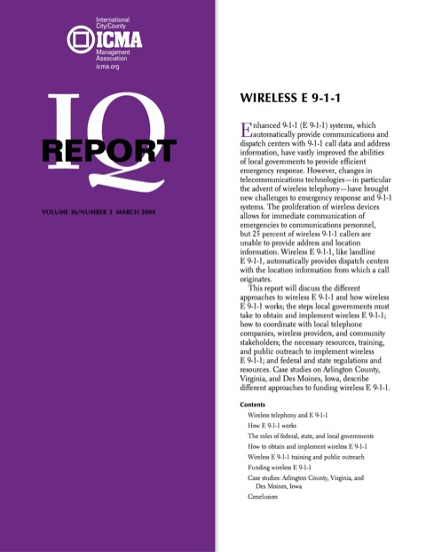 Cover image for book Wirless E-911