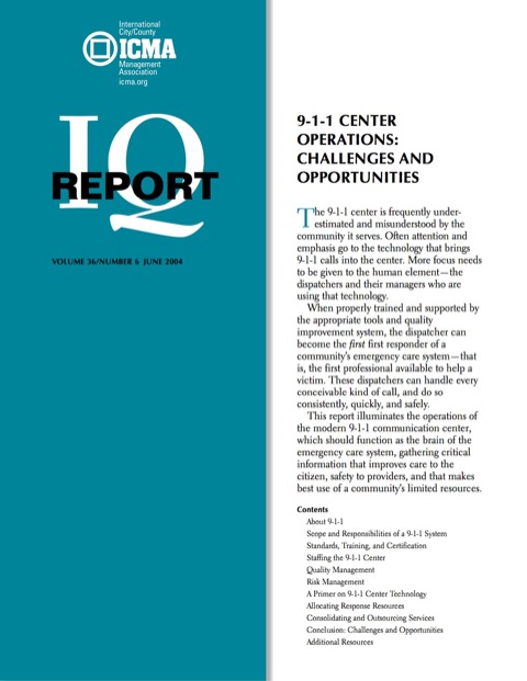 Cover image for book 911 Center Operations: Challenges and Opportunities