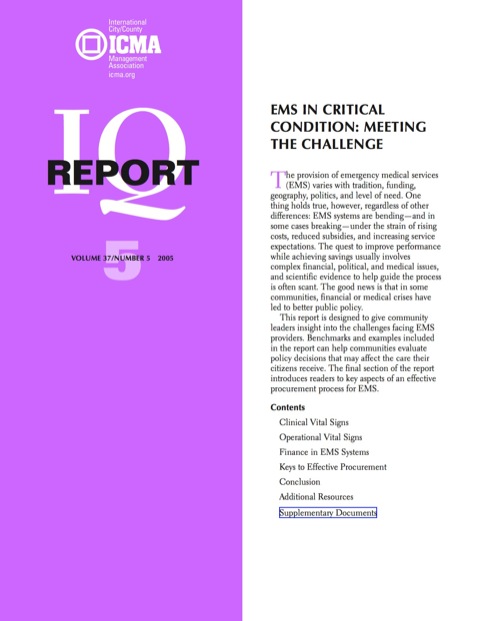 Cover image for book EMS In Critical Condition: Meeting the Challenge