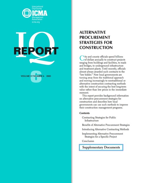 Cover image for book Alternative Procurement Strategies for Construction
