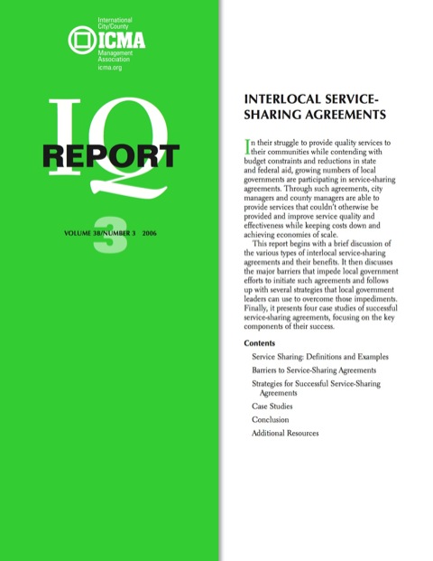 Cover image for book Interlocal Service-Sharing Agreements