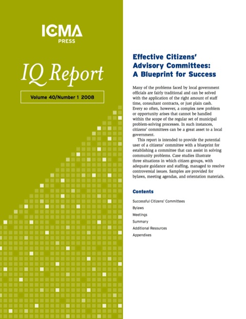 Cover image for book Effective Citizens’ Advisory Committees: A Blueprint for Success