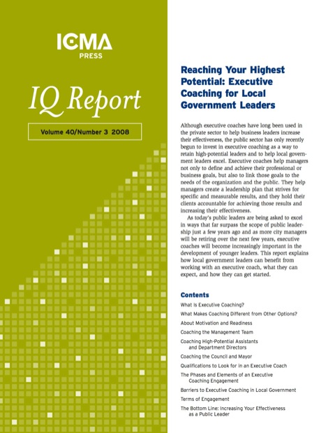 Cover image for book Reaching Your Highest Potential: Executive Coaching for Local Government Leaders