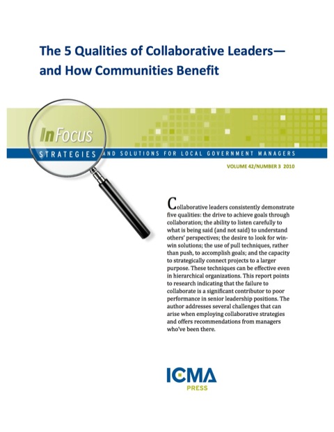 Cover image for book The 5 Qualities of Collaborative Leaders—and How Communities Benefit
