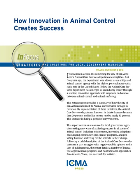 Cover image for book How Innovation in Animal Control Creates Success