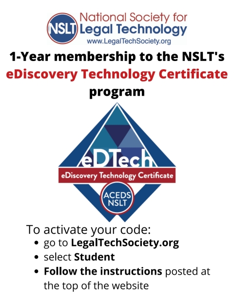 Cover image for book NSLT eDiscovery Technology Certificate 1-year Membership