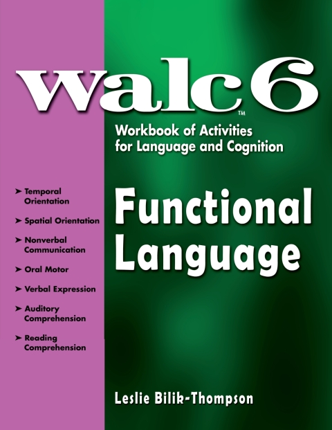 Cover image for book WALC  6 Workbook of Activities for Language and Cognition: Functional Language - 33632E