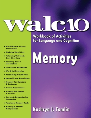 WALC 10 Workbook of Activities for Language and Cognition: Memory - 33636E