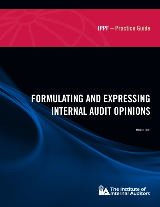 Practice Guide: Formulating and Expressing Internal Audit Opinions