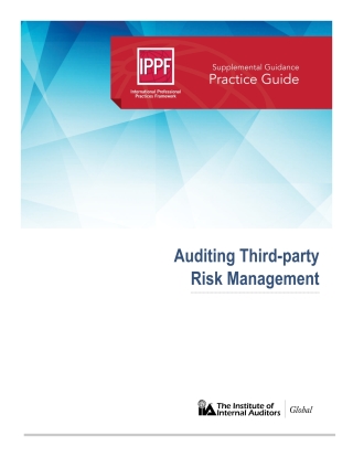 Practice Guide: Auditing Third-party Risk Management