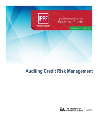 Practice Guide: Auditing Credit Risk Management