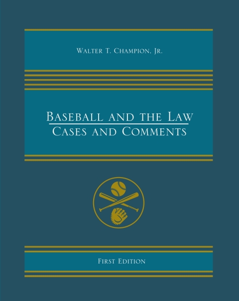 Cover image for book Baseball and the Law