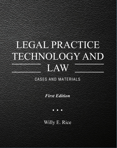 Cover image for book Legal Practice Technology and Law