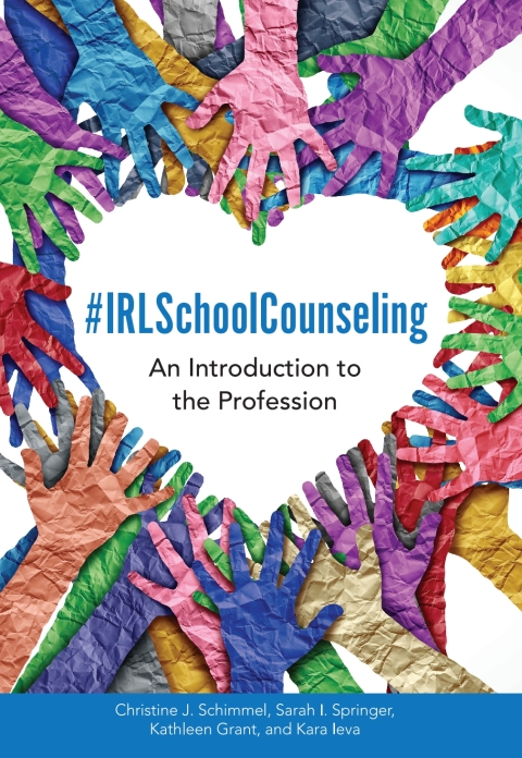 Cover image for book #IRLSchoolCounseling ebook plus Active Learning courseware