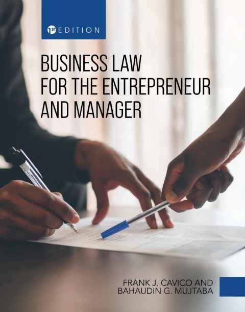Cover image for book Business Law for the Entrepreneur and Manager