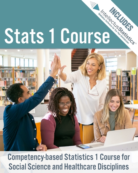 Cover image for book Intellectus Statistics Stats 1 Course + Intellectus Statistics Software (6-months)