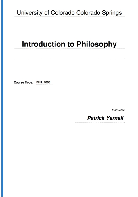 Cover image for book PHIL 1000