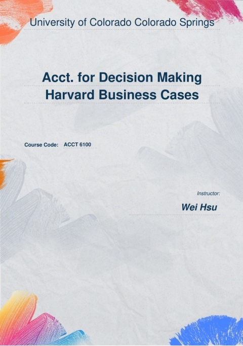 Cover image for book ACCT 6100