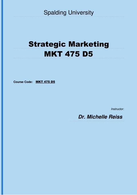 Cover image for book MKT 475: D5