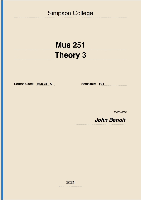 Cover image for book MUS 251