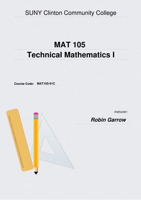 Cover image for book MAT 105