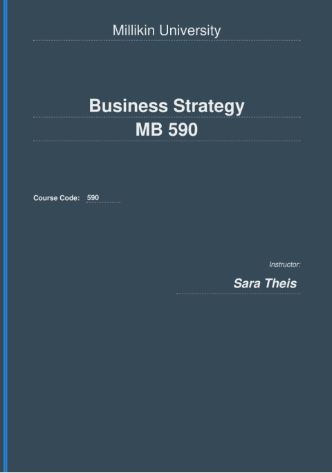 Cover image for book MB 590: Business Strategy