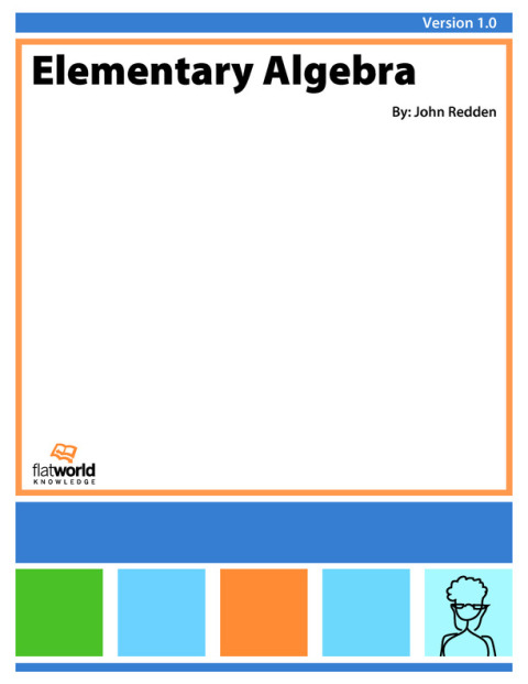 Cover image for book Elementary Algebra v1.0
