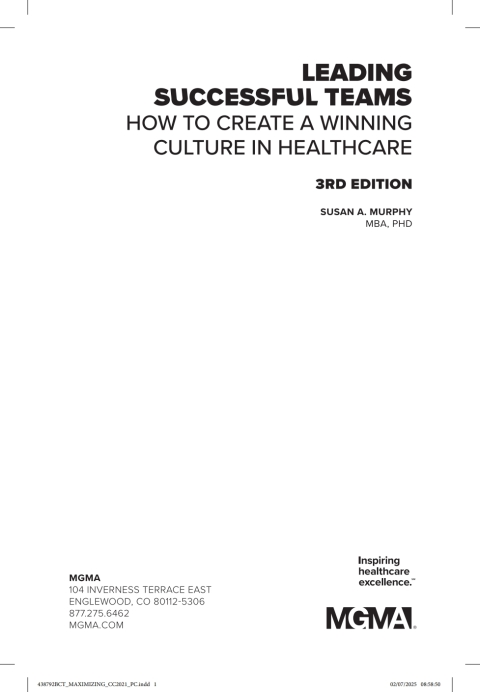 Cover image for book Leading Successful Teams: How to Create a Winning Culture in Healthcare