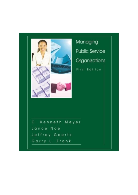 Cover image for book Managing Public Service Organizations