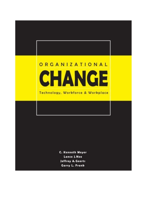 Cover image for book Organizational Change: Technology, Workforce & Workplace