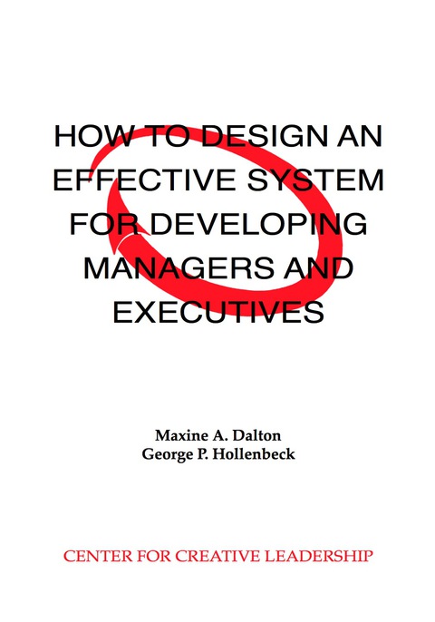 Cover image for book How to Design an Effective System for Developing Managers and Executives