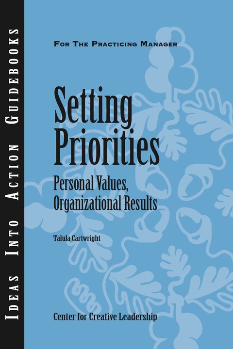 Cover image for book Setting Priorities: Personal Values, Organizational Results