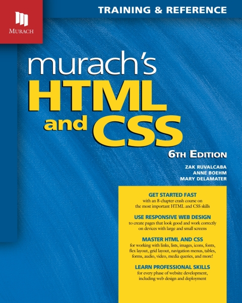 Cover image for book Murach's HTML and CSS