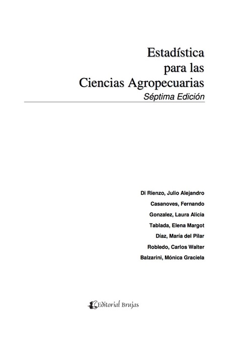 Cover image for book Estadística para las Ciencias Agropecuarias