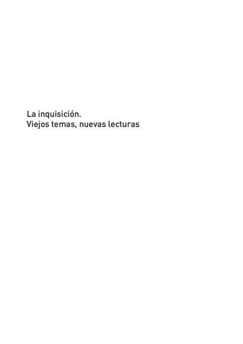 Cover image for book La inquisición. Viejos temas, nuevas lecturas