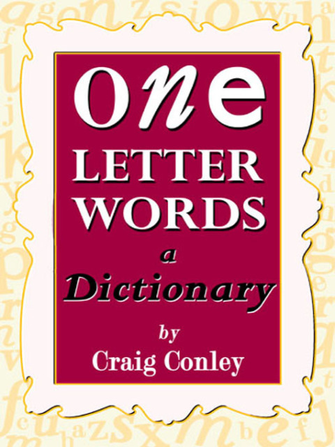 Cover image for book One-Letter Words, a Dictionary